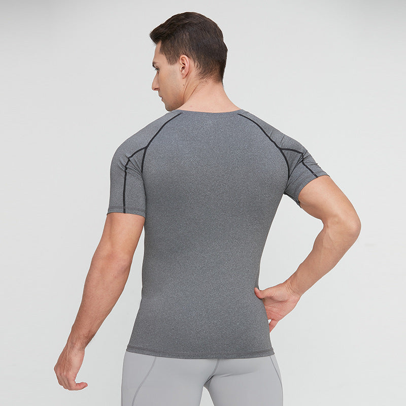 Men's Quick Dry Short Sleeve Fitness T-Shirt for Running Marathon Workout Training Featherun