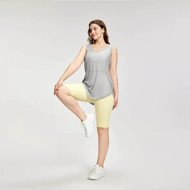 Tops Loose Yoga Wear Blouse Girls Solid Color Plus Size Women's Summer Clothes Featherun