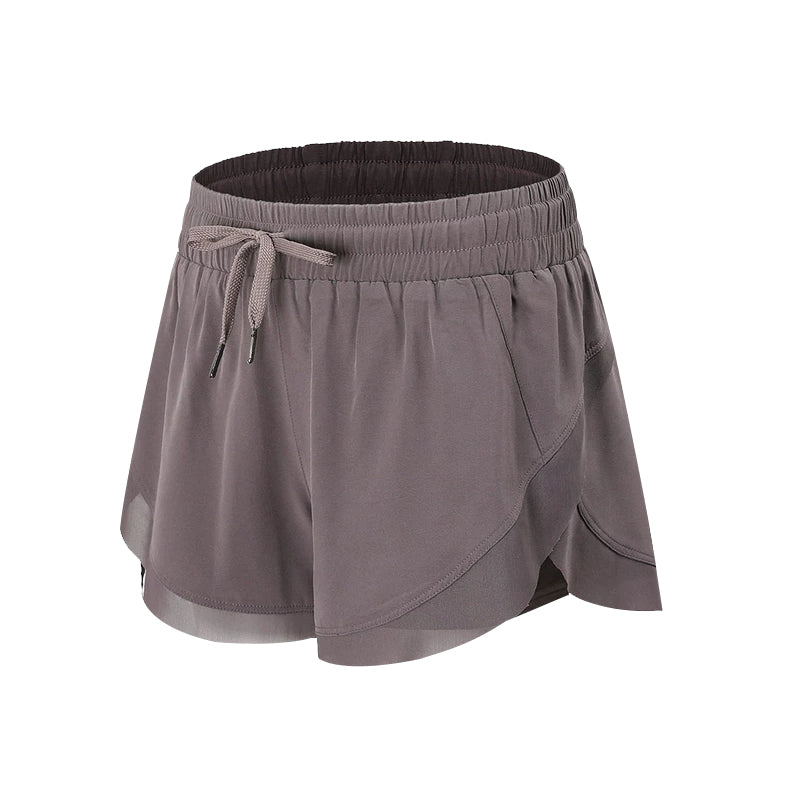 lady loose sports shorts women's summer run shorts stretch hip lift slim running fitness pants Featherun