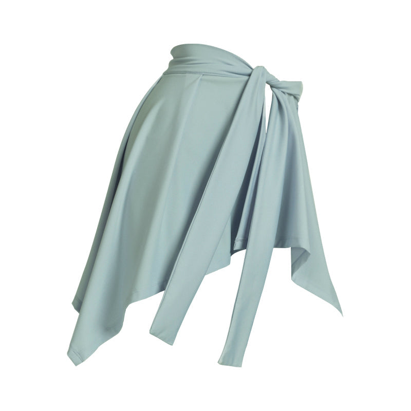 Sports yoga short anti-naked butt straps one-piece skirt hip covering wear Featherun