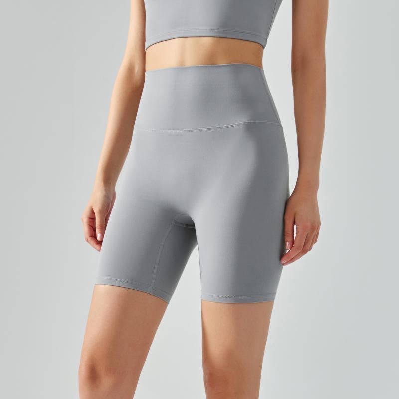 Yoga shorts summer high-waisted seamless fitness sports tight capris yoga long shorts Featherun