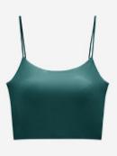 Large size thin straps camisole with padded women's fitness bra Featherun