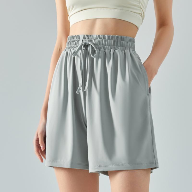 Women Cooling Sports Shorts Elastic Ice Silk Loose Fitness Sun-Protective Shorts Featherun