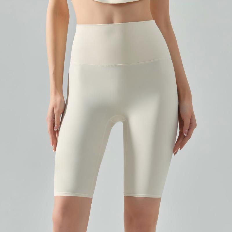 Nude-feeling Cool tight pant cycling butt-lifting fitness high-waisted sports shorts