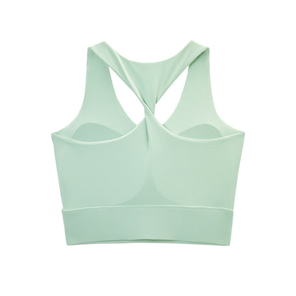 Shock-proof fixed cup to cover secondary breasts, enlarged yoga wear bra fitness vest