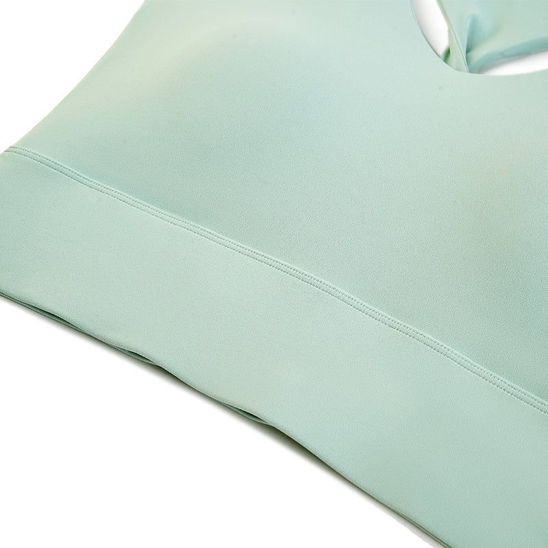 Shock-proof fixed cup to cover secondary breasts, enlarged yoga wear bra fitness vest