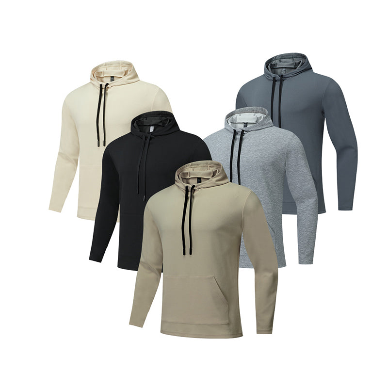 New Hooded Long Sleeve Pullover Casual Active Hoodie for Outdoor Running & Fitness Featherun