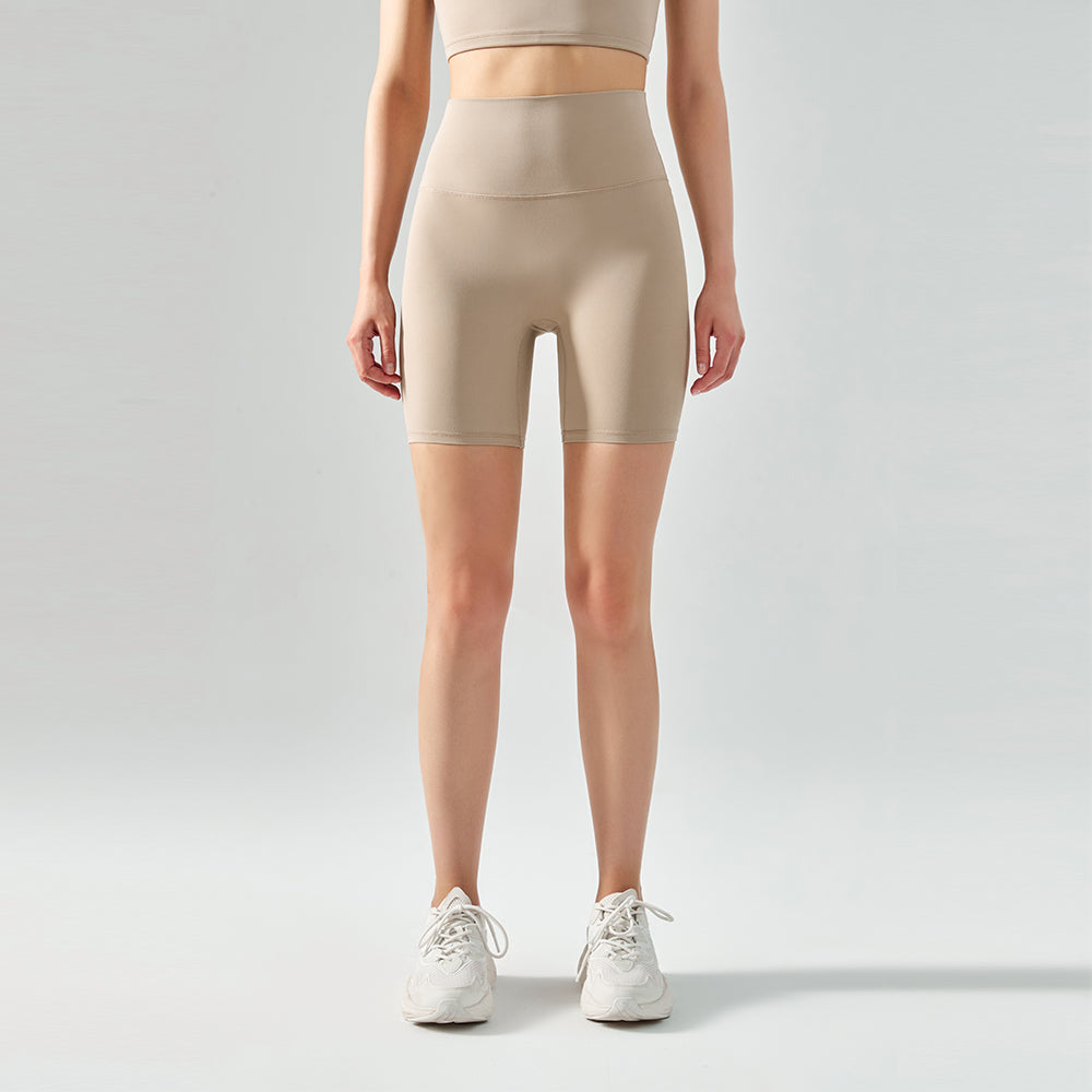 Yoga shorts summer high-waisted seamless fitness sports tight capris yoga long shorts Featherun