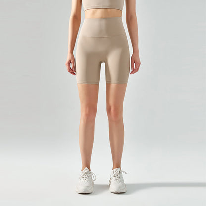 Yoga shorts summer high-waisted seamless fitness sports tight capris yoga long shorts Featherun