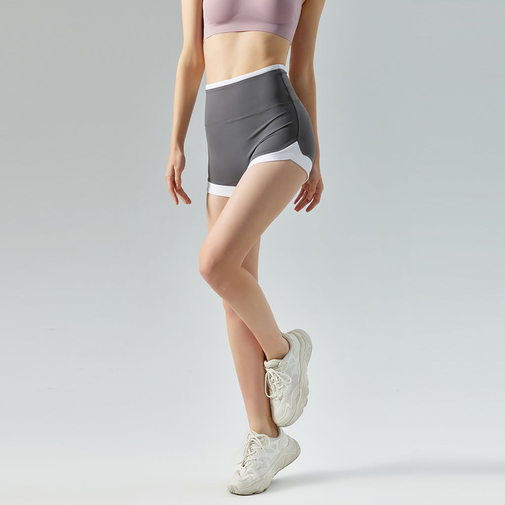 Girl Yoga shorts  nude-feeling peach sports shorts  fitness gym wear