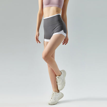 Girl Yoga shorts  nude-feeling peach sports shorts  fitness gym wear