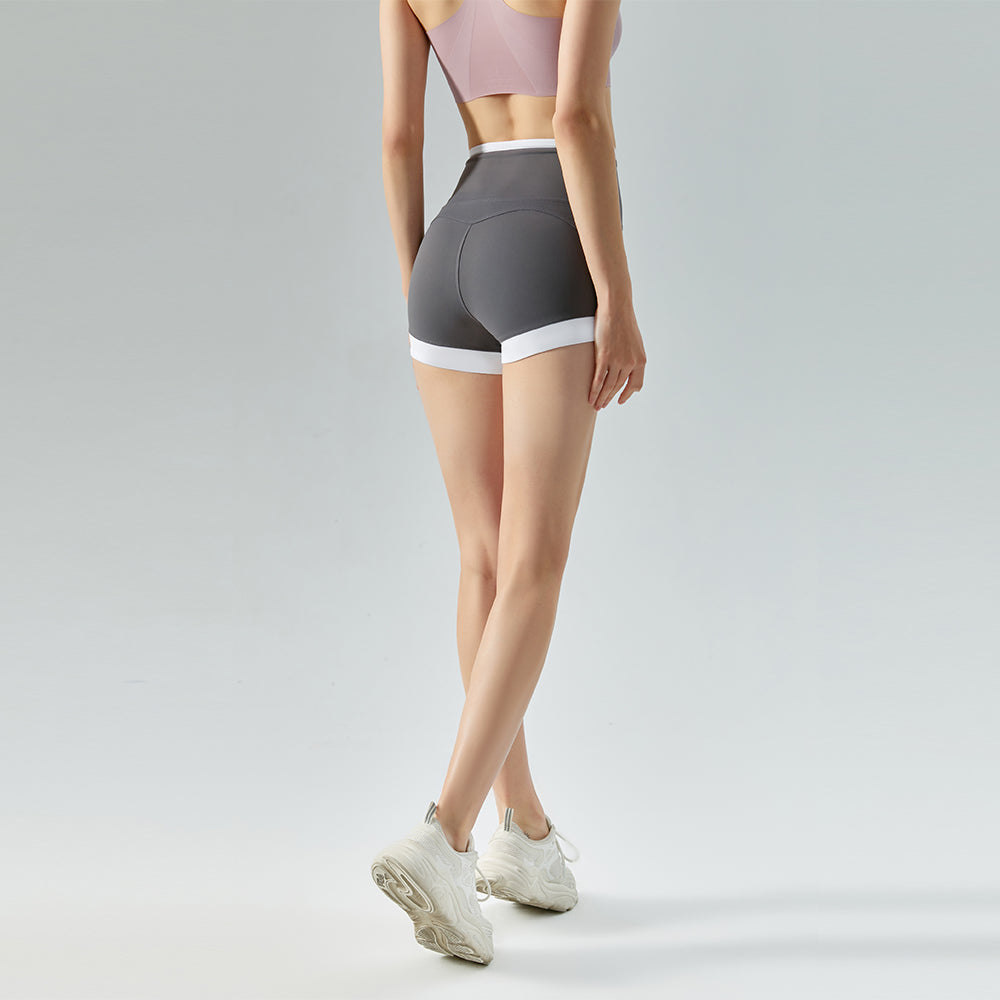 Girl Yoga shorts  nude-feeling peach sports shorts  fitness gym wear