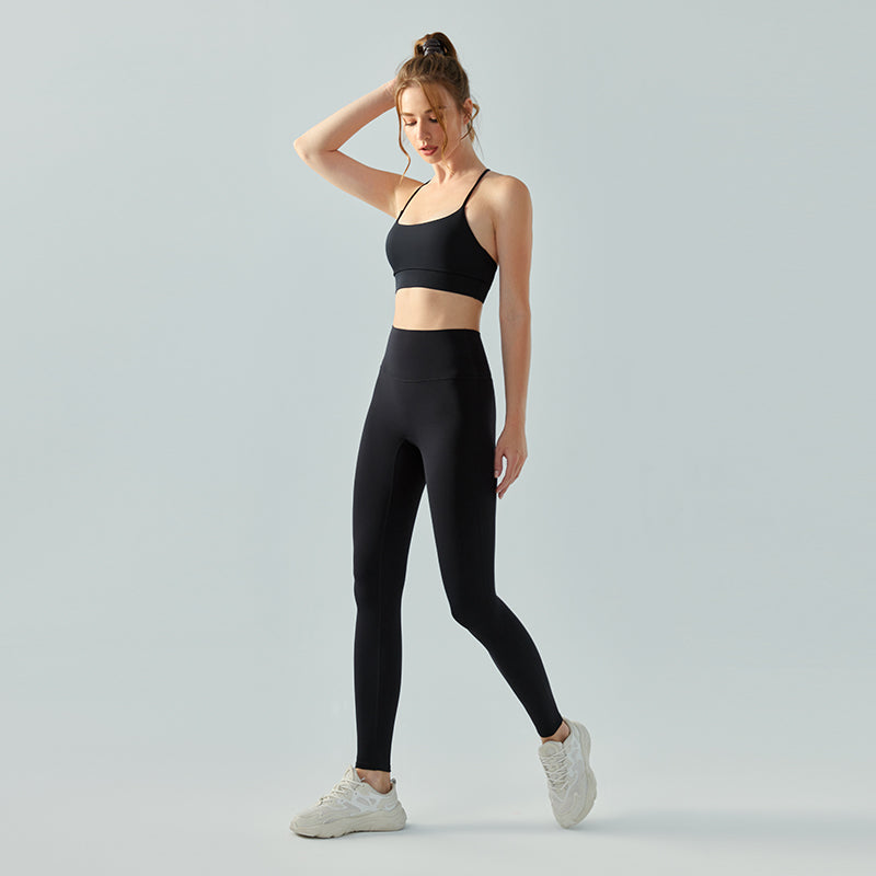 Warm fleece yoga pants women high elastic sports tights autumn and winter warm fitness leggings Featherun