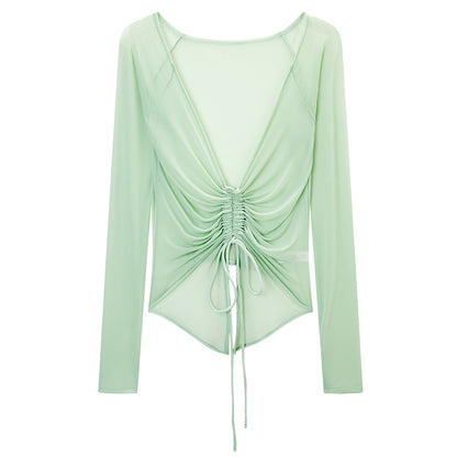 Yoga tops  blouses  waist slimming  long sleeves breathable shirt