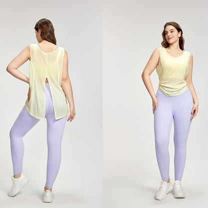 Tops Loose Yoga Wear Blouse Girls Solid Color Plus Size Women's Summer Clothes