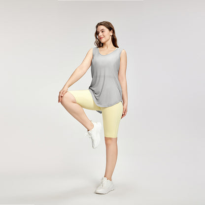 Tops Loose Yoga Wear Blouse Girls Solid Color Plus Size Women's Summer Clothes