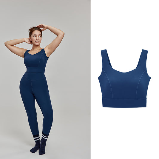 Women's plus size yoga vests push up enlarge breast pads beautiful back Pilates bra