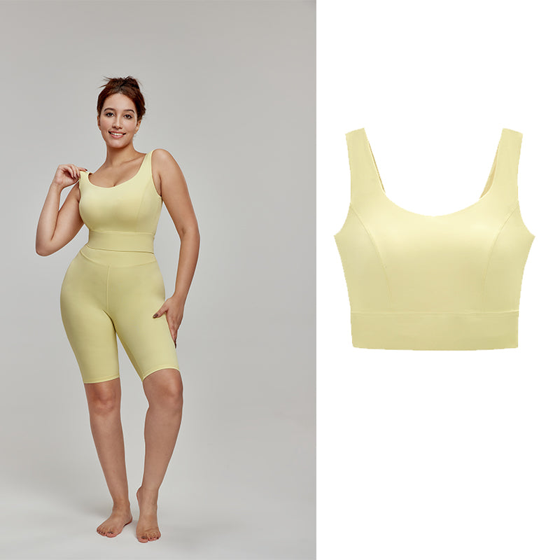 Women's plus size yoga vests push up enlarge breast pads beautiful back Pilates bra