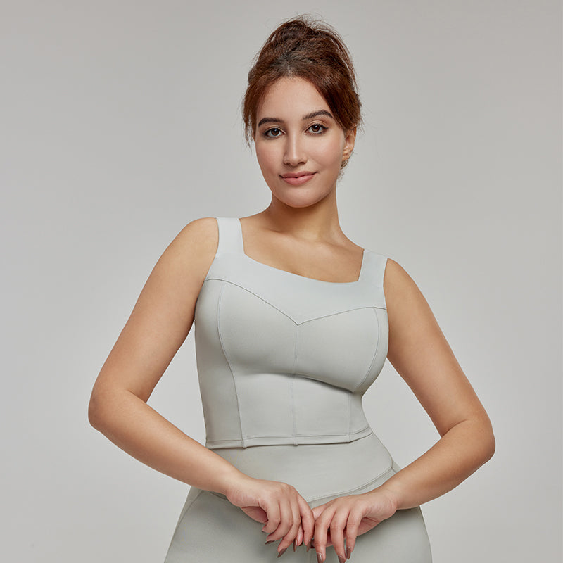 Plus size yoga clothing vest American  new sister fitness sports back