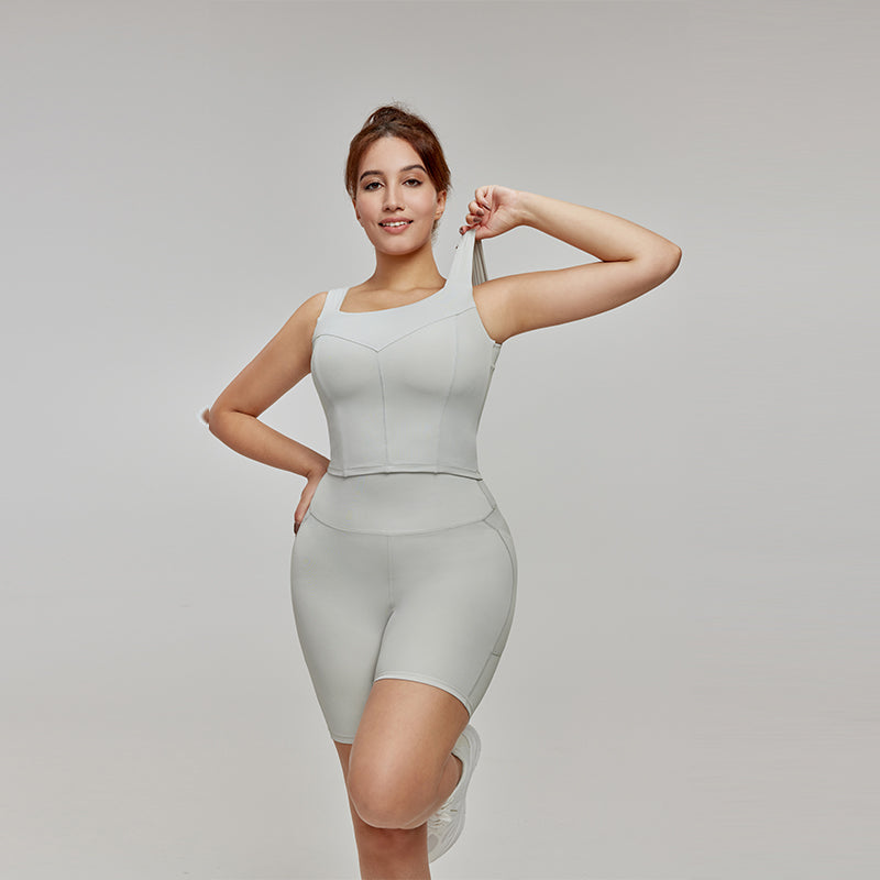 Plus size yoga clothing vest American  new sister fitness sports back