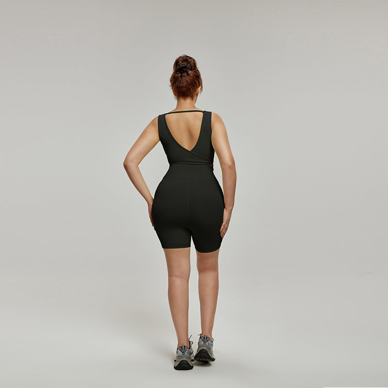 Waist-adjustable yoga vest with chest pads back-beautifying sports vest to cover side breasts