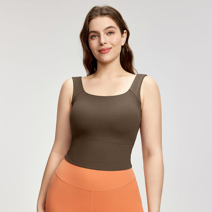 Sport vests for women with chest pads wide shoulders, breast reduction plus size women