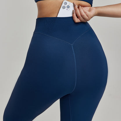 High waist tummy control yoga pants antibacterial seamless fitness pants for women