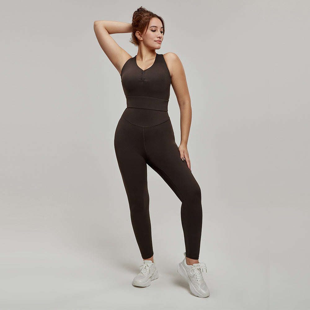 High waist tummy control yoga pants antibacterial seamless fitness pants for women