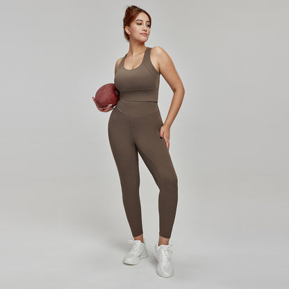 High waist tummy control yoga pants antibacterial seamless fitness pants for women