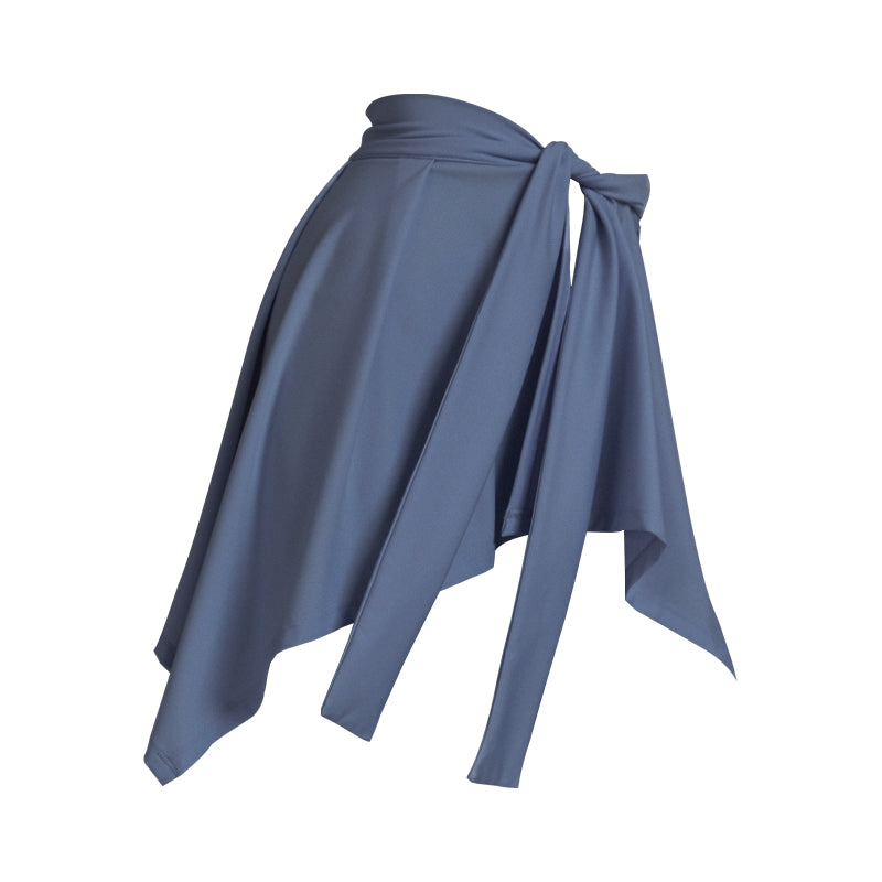 Sports yoga short anti-naked butt straps one-piece skirt hip covering wear Featherun