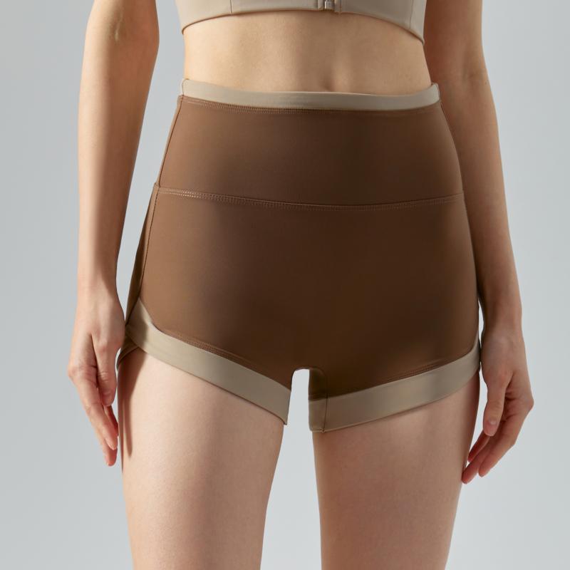 Girl Yoga shorts  nude-feeling peach sports shorts  fitness gym wear