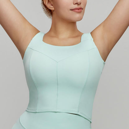 Plus size yoga clothing vest American  new sister fitness sports back