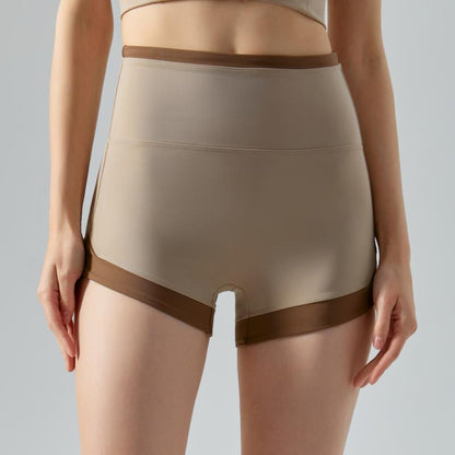 Girl Yoga shorts  nude-feeling peach sports shorts  fitness gym wear