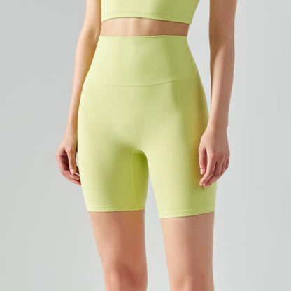 Yoga shorts summer high-waisted seamless fitness sports tight capris yoga long shorts Featherun