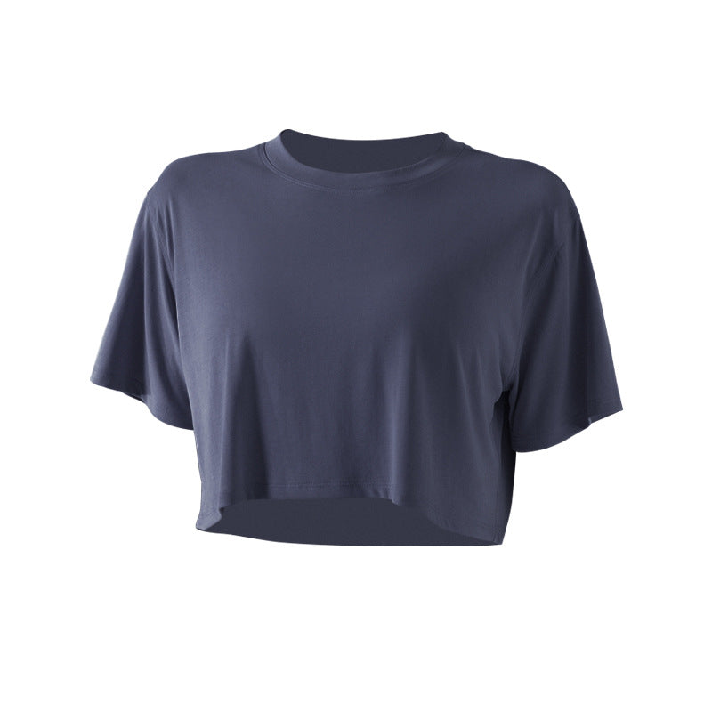 Summer Tops women running exercises midriff-baring short sleeve T-shirts Featherun