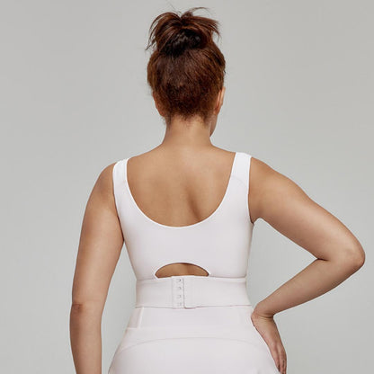 Women's plus size yoga vests push up enlarge breast pads beautiful back Pilates bra