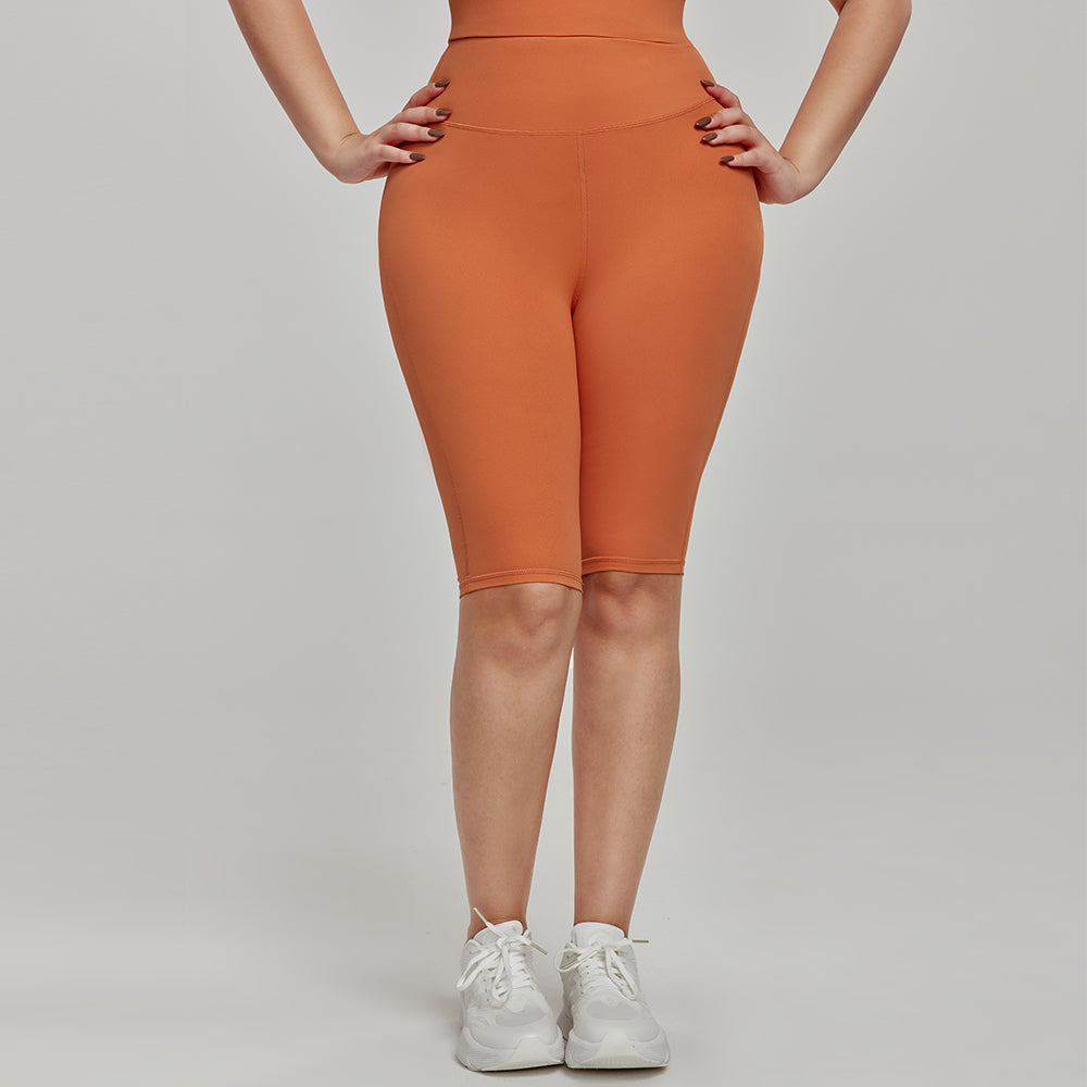 Large size sports Fifth shorts high waist 7A antibacterial cycling pants girl yoga pant Featherun