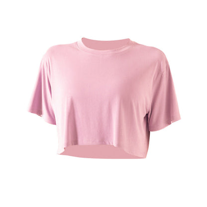Summer Tops women running exercises midriff-baring short sleeve T-shirts Featherun