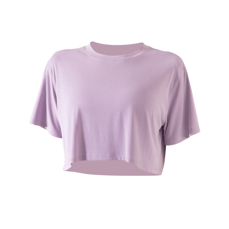Summer Tops women running exercises midriff-baring short sleeve T-shirts Featherun