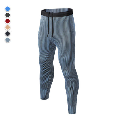 New Men's Running Compression Pants Quick Dry Stretch Waist Phone Pocket for Athletic Training Featherun