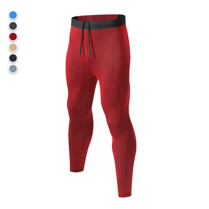 New Men's Running Compression Pants Quick Dry Stretch Waist Phone Pocket for Athletic Training Featherun