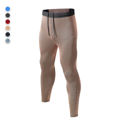 New Men's Running Compression Pants Quick Dry Stretch Waist Phone Pocket for Athletic Training Featherun