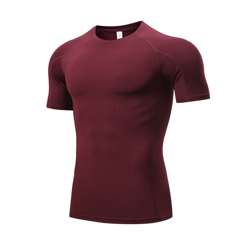 Men's Quick Dry Short Sleeve Fitness T-Shirt for Running  Marathon Workout Training Featherun