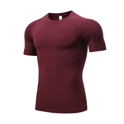 Men's Quick Dry Short Sleeve Fitness T-Shirt for Running  Marathon Workout Training Featherun