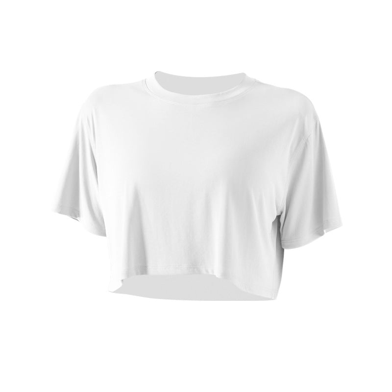 Summer Tops women running exercises midriff-baring short sleeve T-shirts Featherun