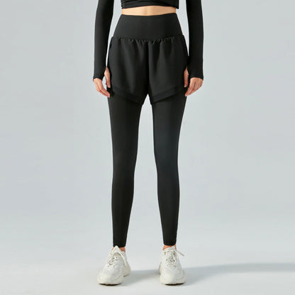 Two Piece  dress Pants Women's Thin High Waist Hip Lifting Sports Fitness Pants Featherun