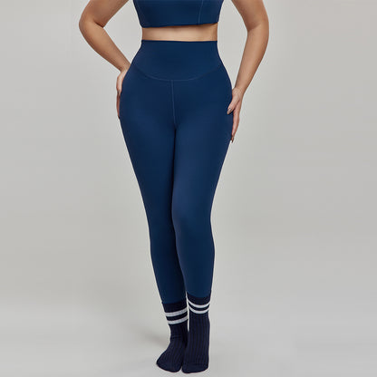 High waist tummy control yoga pants antibacterial seamless fitness pants for women