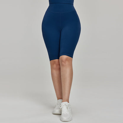 Large size sports Fifth shorts high waist 7A antibacterial cycling pants girl yoga pant Featherun