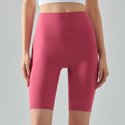Nude-feeling Cool tight pant cycling butt-lifting fitness high-waisted sports shorts